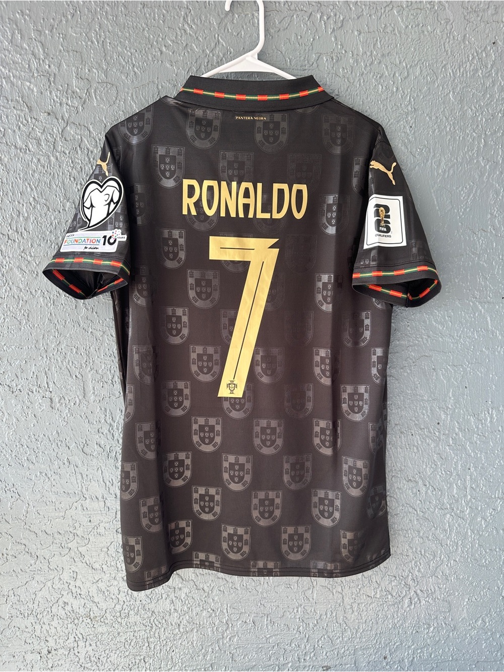 Cristiano Ronaldo 2026 Black Soccer Jersey Men Fan Version Portugal